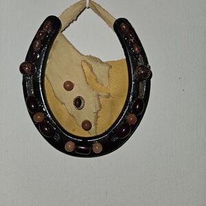 Hand Crafted Black and Brown Horseshoe Wall Decor